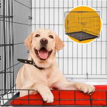 4Paws Dog Cage Pet Crate Cat Puppy Metal Cage ABS Tray Foldable Portable Black - 36