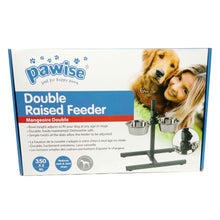 Double Raised Dog Bowl Stand 350ml Pet Cat Elevated Adjustable Food Water Feeder