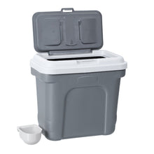 30L Pet Dogs Puppy Food Storage Storer Container w/ Scoop Grey