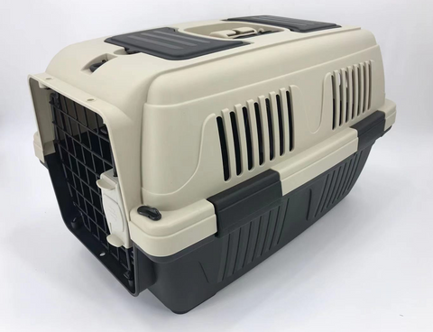 YES4PETS Medium Portable Dog Cat House Pet Carrier Travel Bag Cage+Safety Lock & Food Box