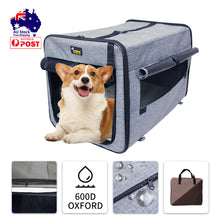 Pet Carrier Bag Soft Dog Crate Cage Kennel Tent House Foldable Portable Car Bed Navy Blue 82*58*58CM